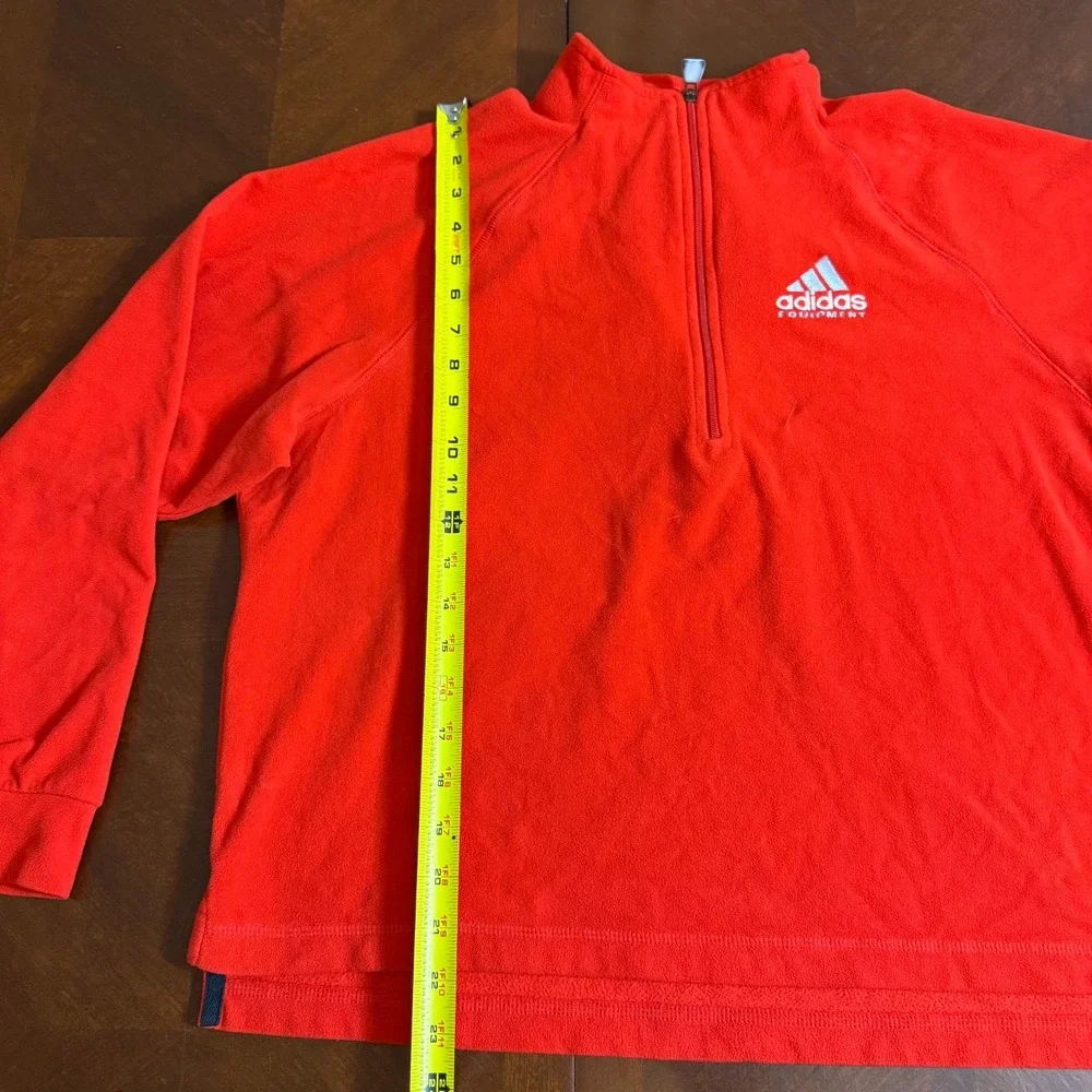 Vintage adidas Equipment Fleece Quarter Zip Pullover Red Men's M EQT‎ 90s